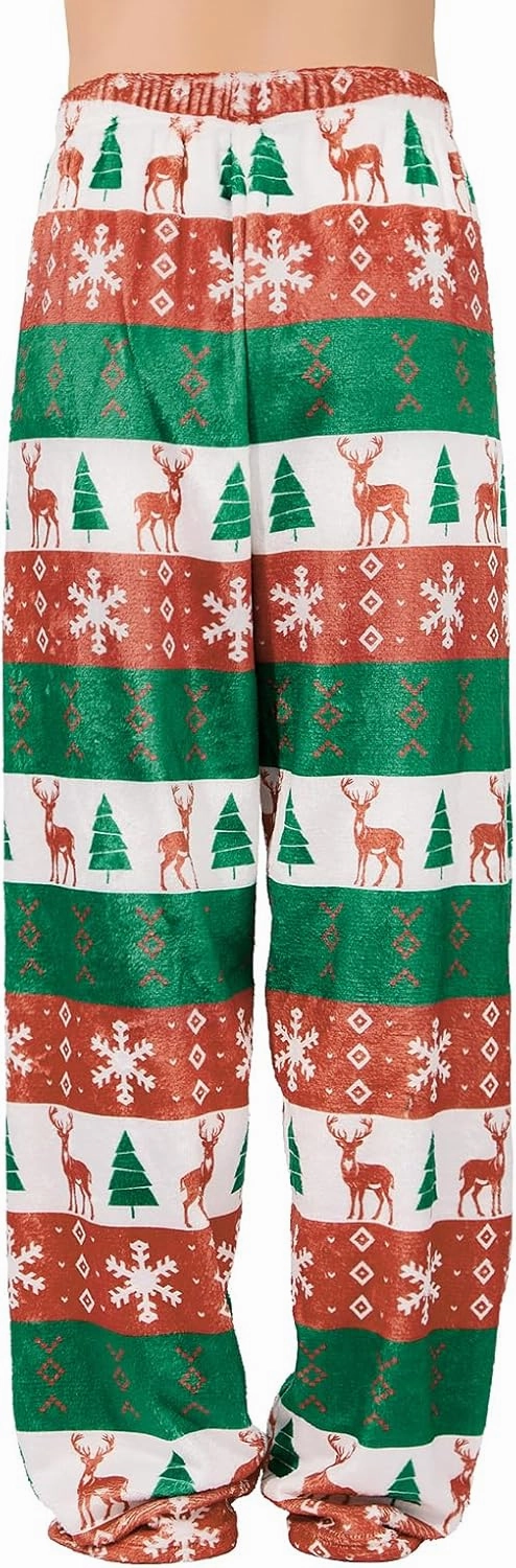 American Trends Womens Plush Pajama Pants Soft Fuzzy Pajama Bottoms for Women Cozy Pj Fleece Lounge Pants