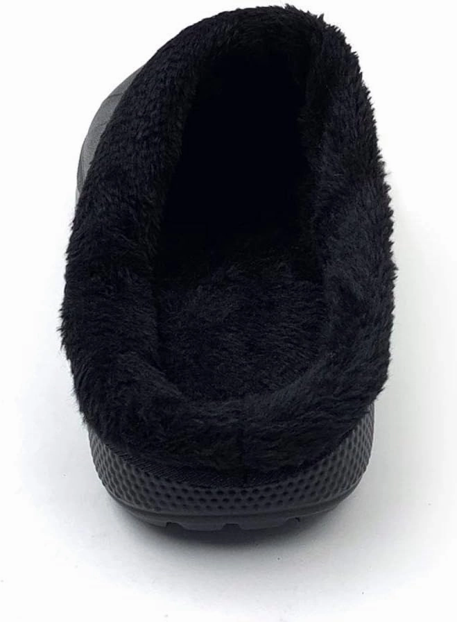 Amoji Fur Lined Clogs Fleece Garden Slippers House Home Winter Clogs Shoes