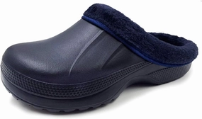 Amoji Fur Lined Clogs Fleece Garden Slippers House Home Winter Clogs Shoes