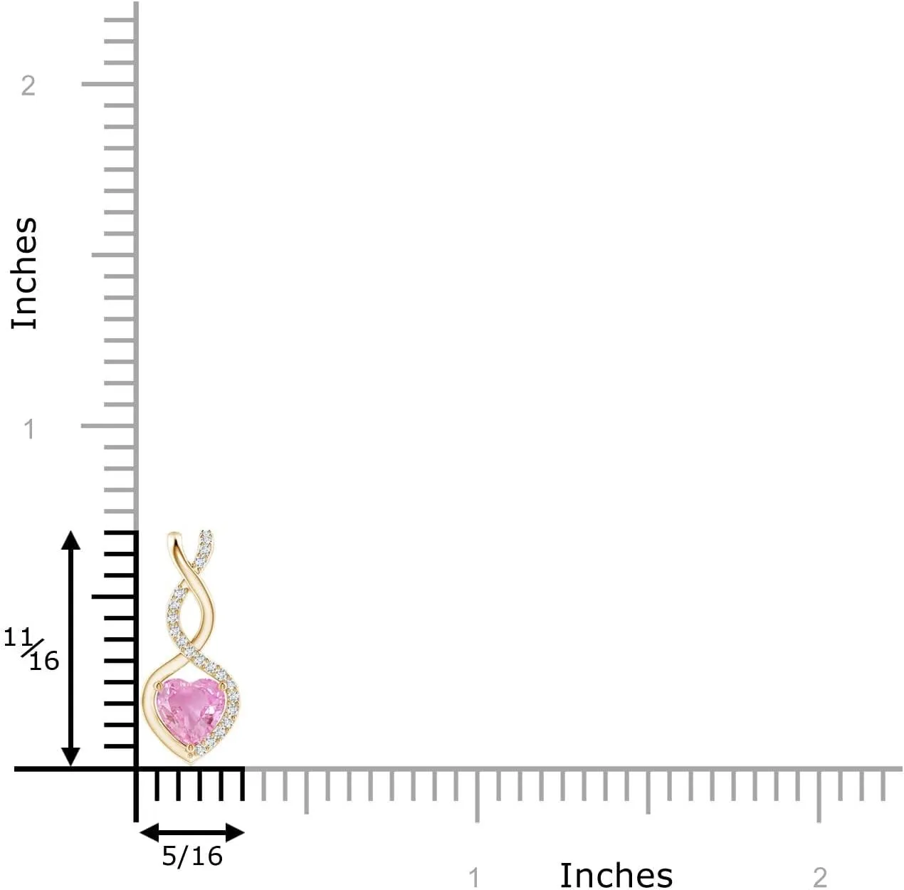 Angara Floating Gemstone Infinity Heart Pendant with Natural Diamond Accents (5mm Gemstone) in Sterling Silver / 14K Solid Gold | Birthday, Engagement, Anniversary, Wedding Jewelry Gift for Women