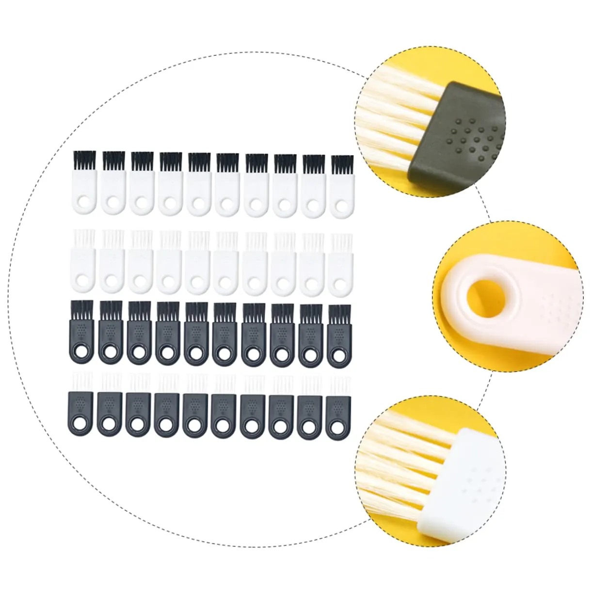Angoily 80pcs Shaver Cleaning Brush Cleaners for Salon Personal Use Versatile Material Non-shedding Tough for Grooming Tools Hard Reach Spaces