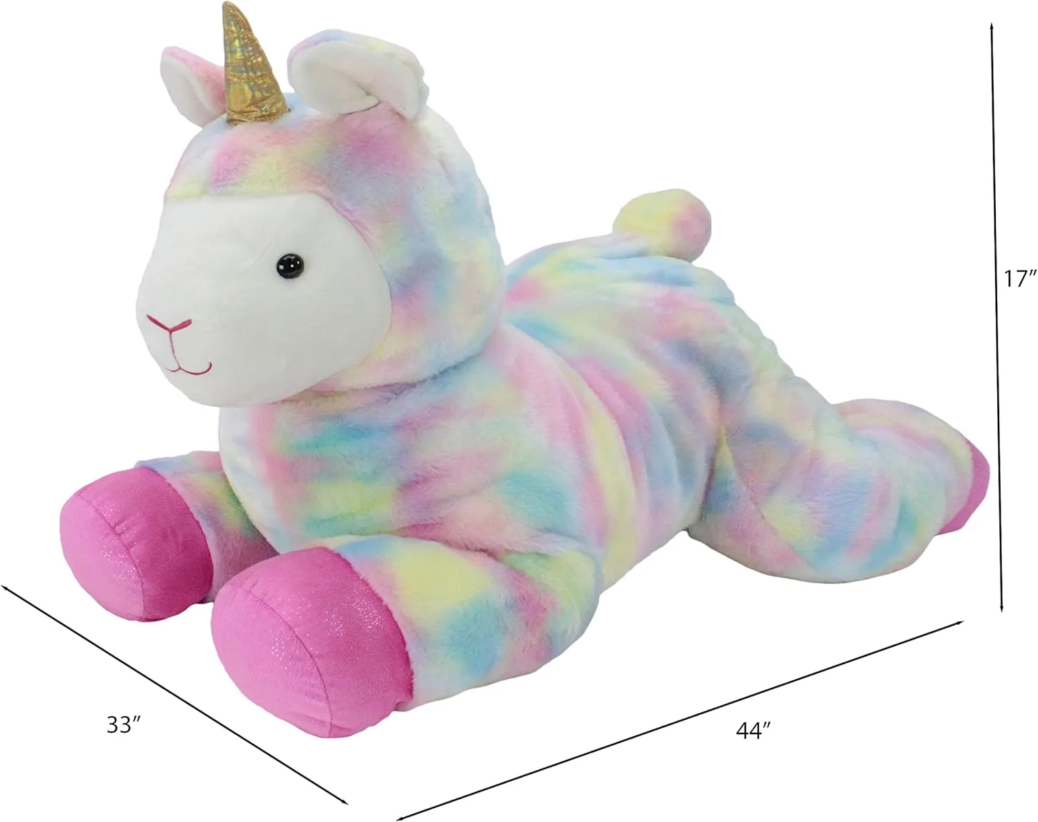 Animal Adventure | Sqoosh2Poof Giant, Cuddly, Ultra Soft Plush Stuffed Animal with Bonus Interactive Surprise - 44" Llamacorn
