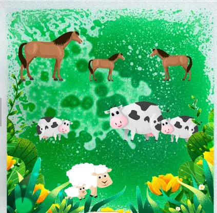 Animal Themed Liquid Floor Tiles - Pack of 4