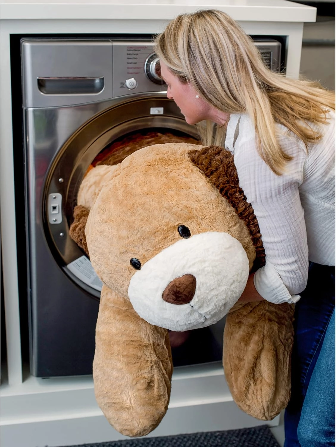 Animal Adventure | Sqoosh2Poof Giant, Cuddly, Ultra Soft Plush Stuffed Animal with Bonus Interactive Surprise - 44" Dog