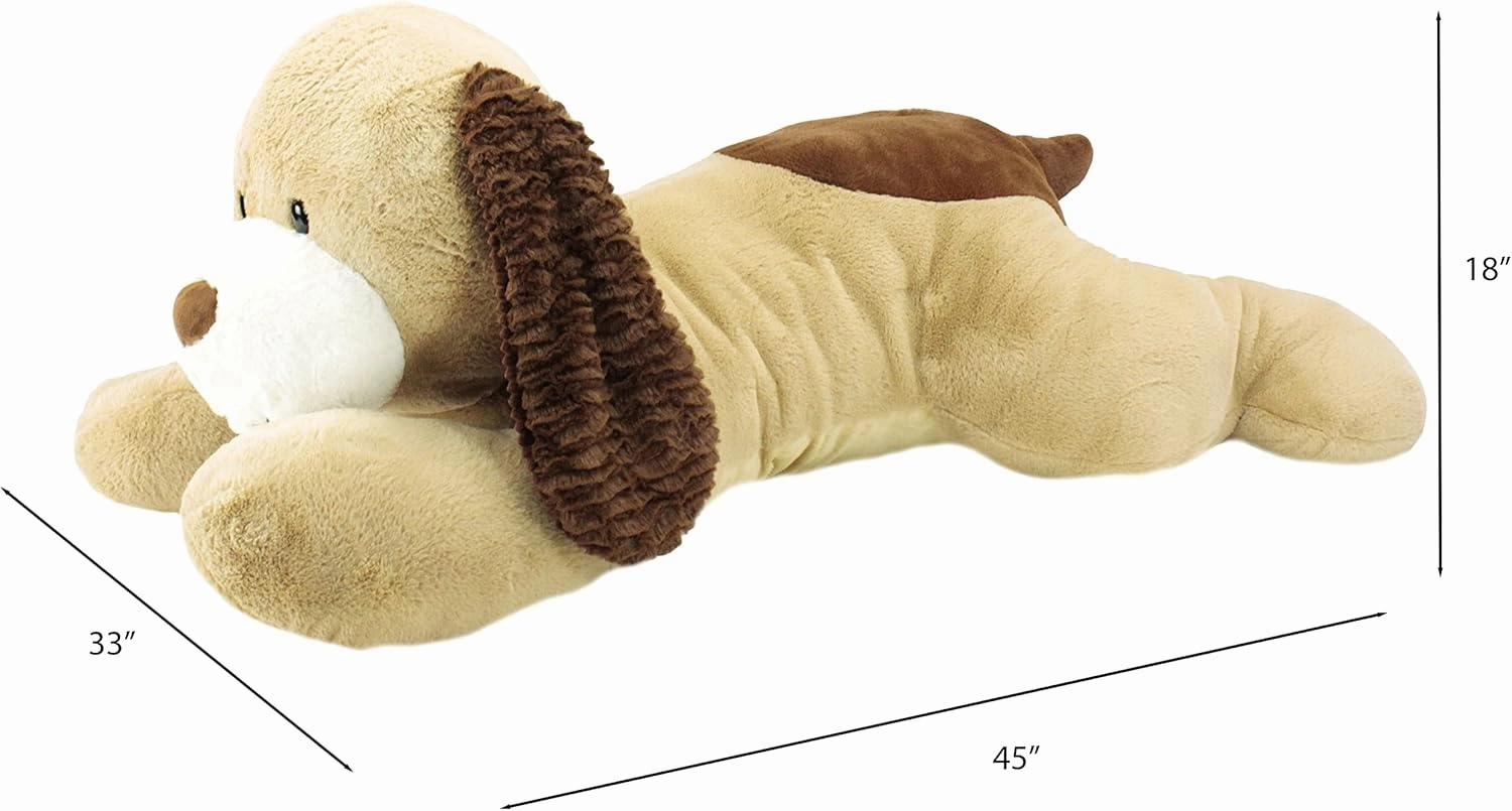 Animal Adventure | Sqoosh2Poof Giant, Cuddly, Ultra Soft Plush Stuffed Animal with Bonus Interactive Surprise - 44" Dog
