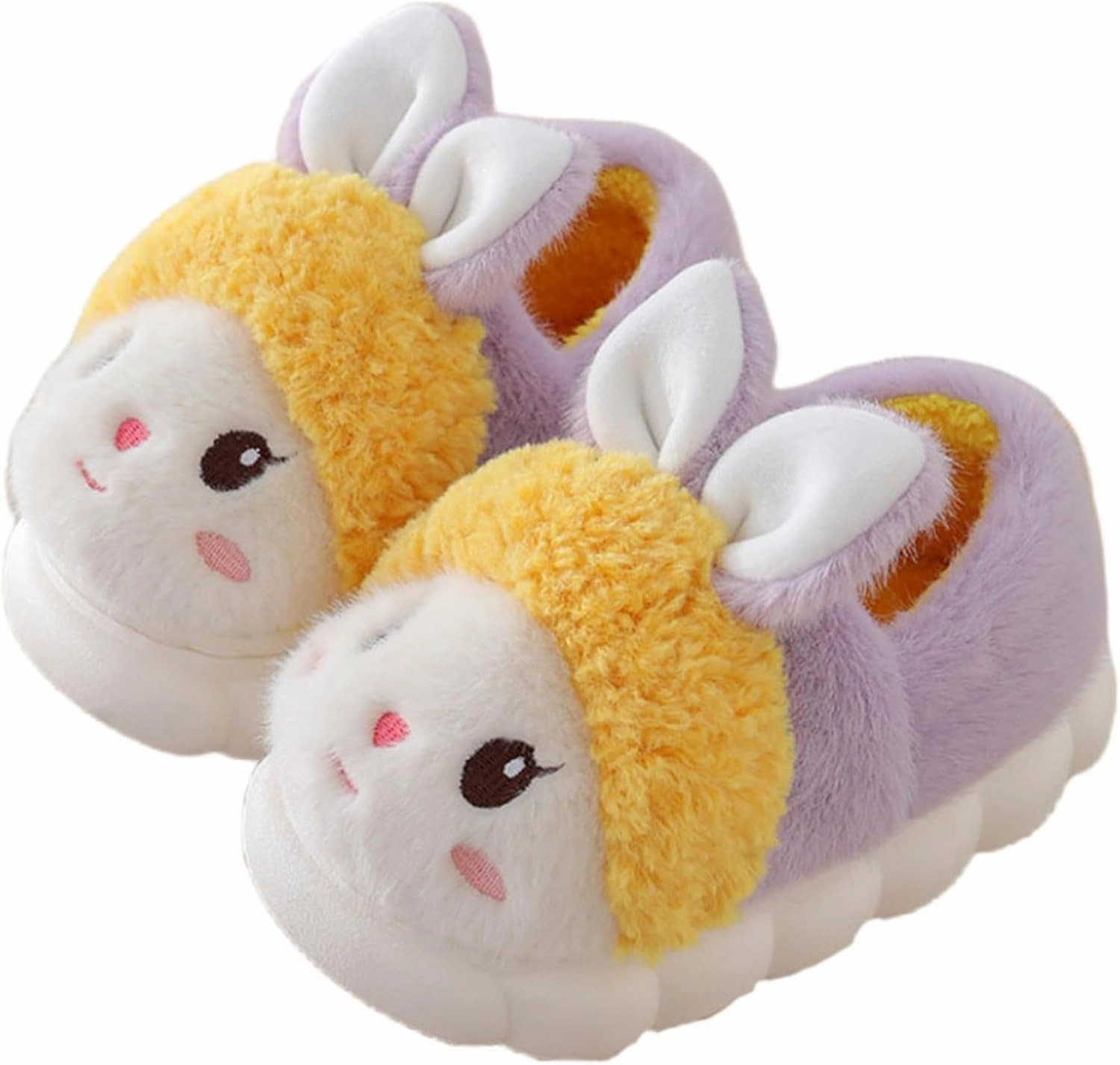 Animal slippers for women Cute rabbit slippers Soft warm winter home plush cotton slippers Cotton shoes