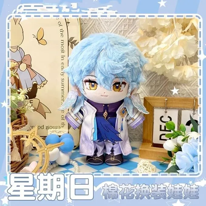 Anime Figure Plush Doll, 8“ Soft Stuffed Dress Up Doll with Clothes, Feixiao Sunday Acheron Plush for Fans Gift (Sunday)