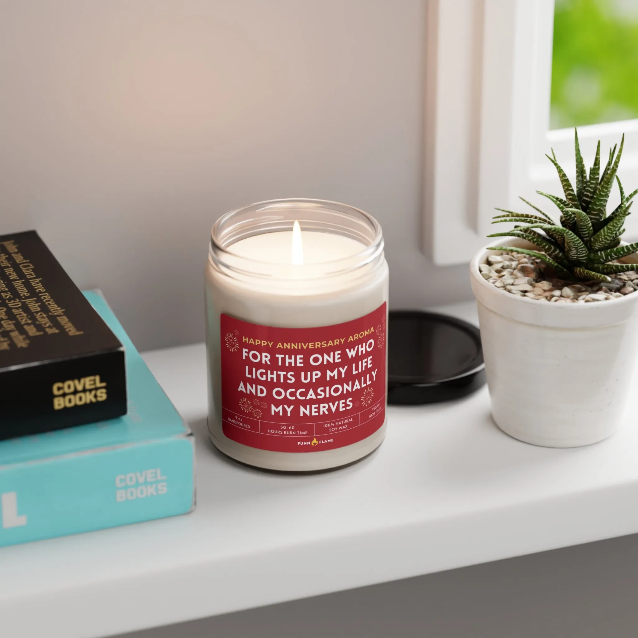 Anniversary Gift Funny Candle, Gift for Him/Her, Valentines Candle Red Love Romantic Gift, 100% Vegan Soy Wax Candle Eco-Friendly Long-Lasting Candle