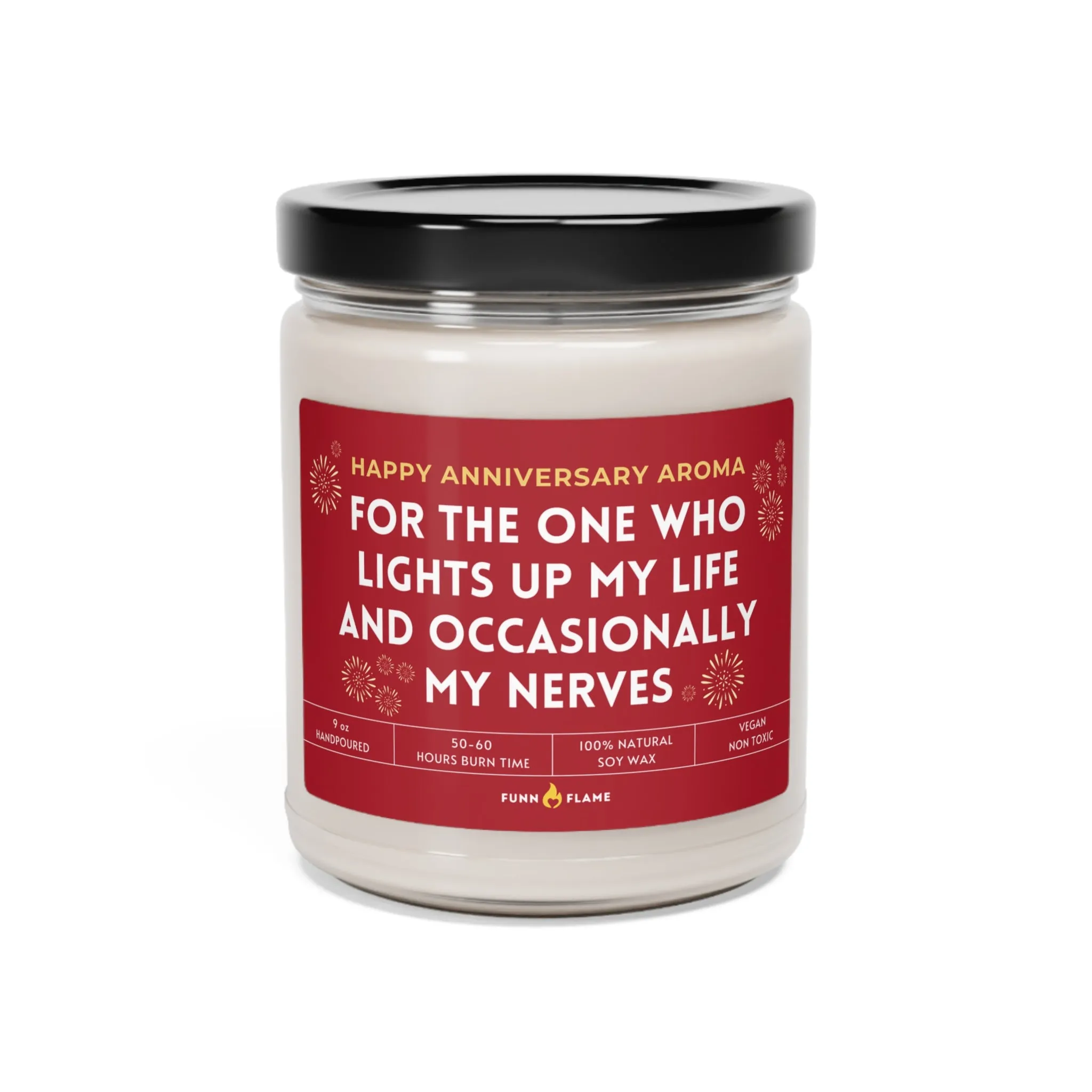 Anniversary Gift Funny Candle, Gift for Him/Her, Valentines Candle Red Love Romantic Gift, 100% Vegan Soy Wax Candle Eco-Friendly Long-Lasting Candle
