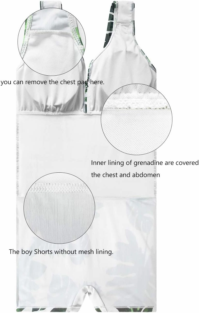 AONTUS Plus Size Hawaiin Swimsuits for Women Swimwear Long Torso Tummy Control Swimdress
