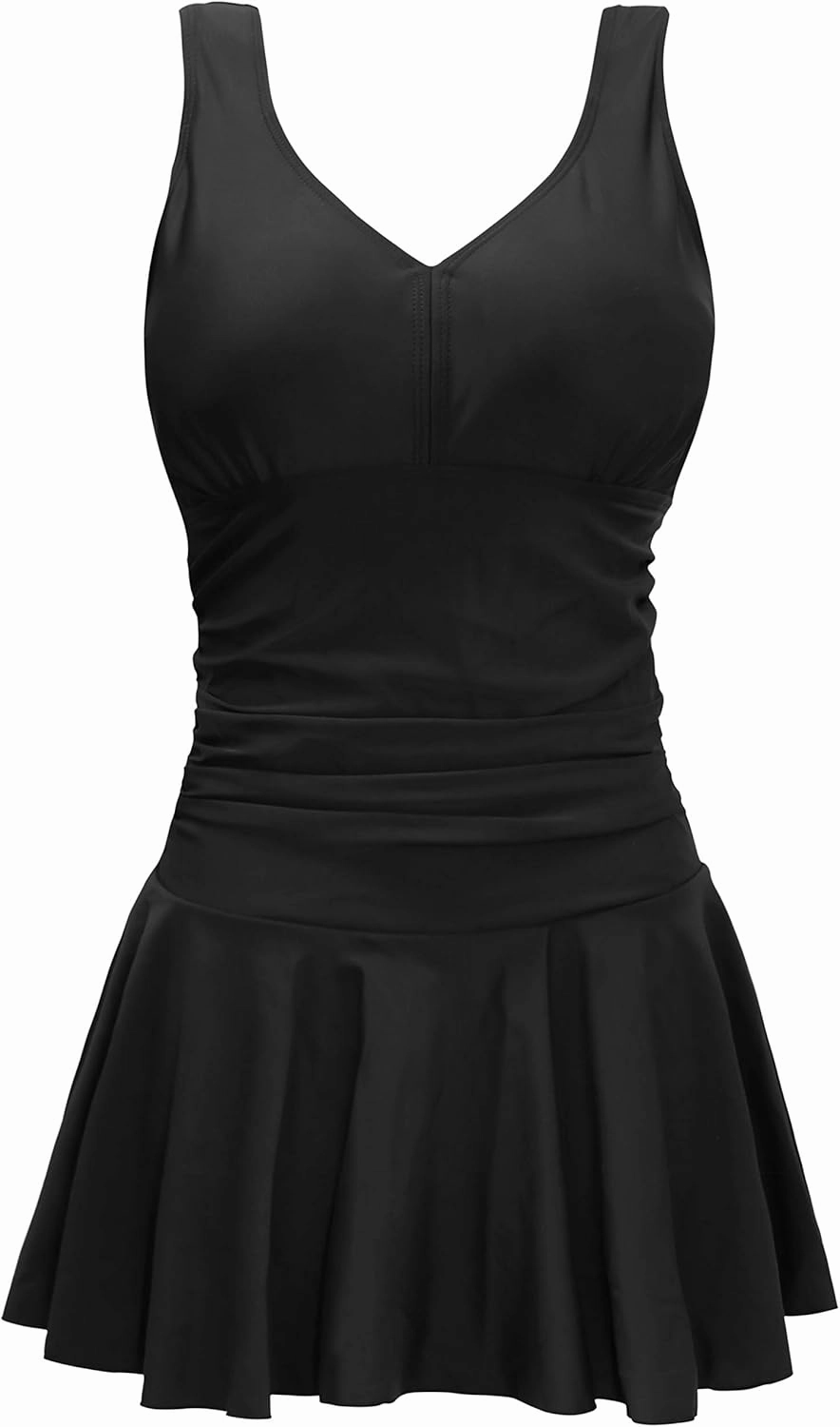 AONTUS Plus Size Hawaiin Swimsuits for Women Swimwear Long Torso Tummy Control Swimdress