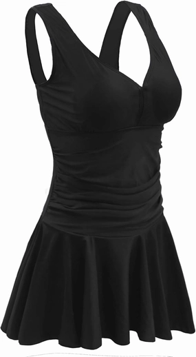 AONTUS Plus Size Hawaiin Swimsuits for Women Swimwear Long Torso Tummy Control Swimdress