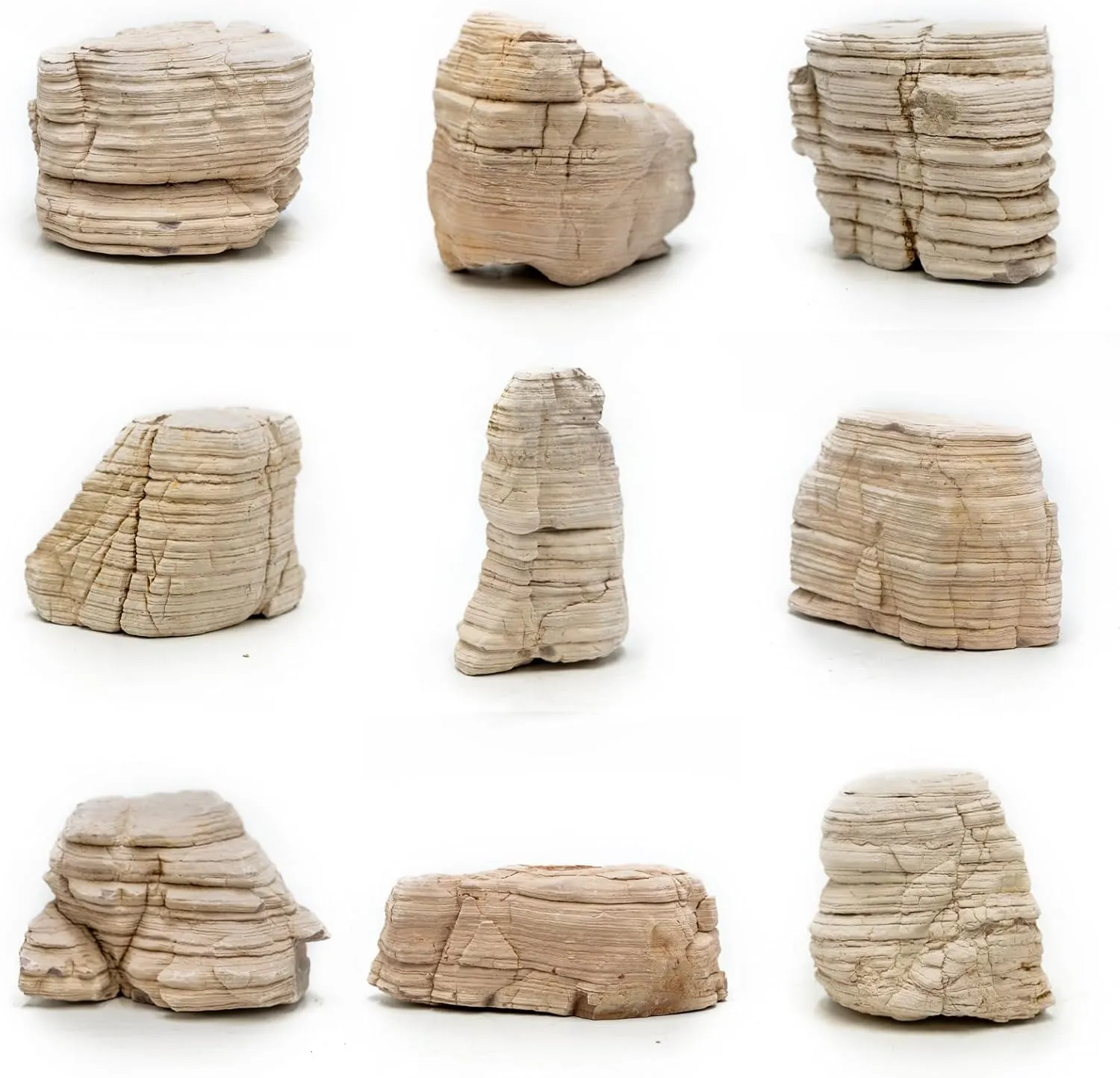 Aquarium Rocks 5LB Fish Tank Stone 2-5 inch Natural Pagoda Rocks for Aquascaping Landscaping Models Terrariums Reptile and Amphibian Enclosures-4-5Pcs
