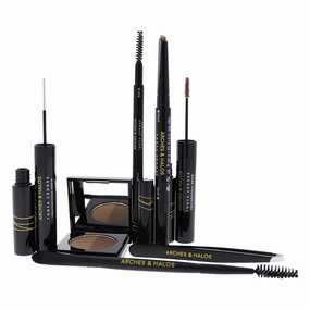 Arches and Halos Ultimate Brow Hero Kit - Pencil, Powder, Spoolie, Brush, and Tweezer Kit for Perfect Eyebrows - Includes Five Essential Eyebrow Care Tools - Professional Grade Design - Light - 1 pc