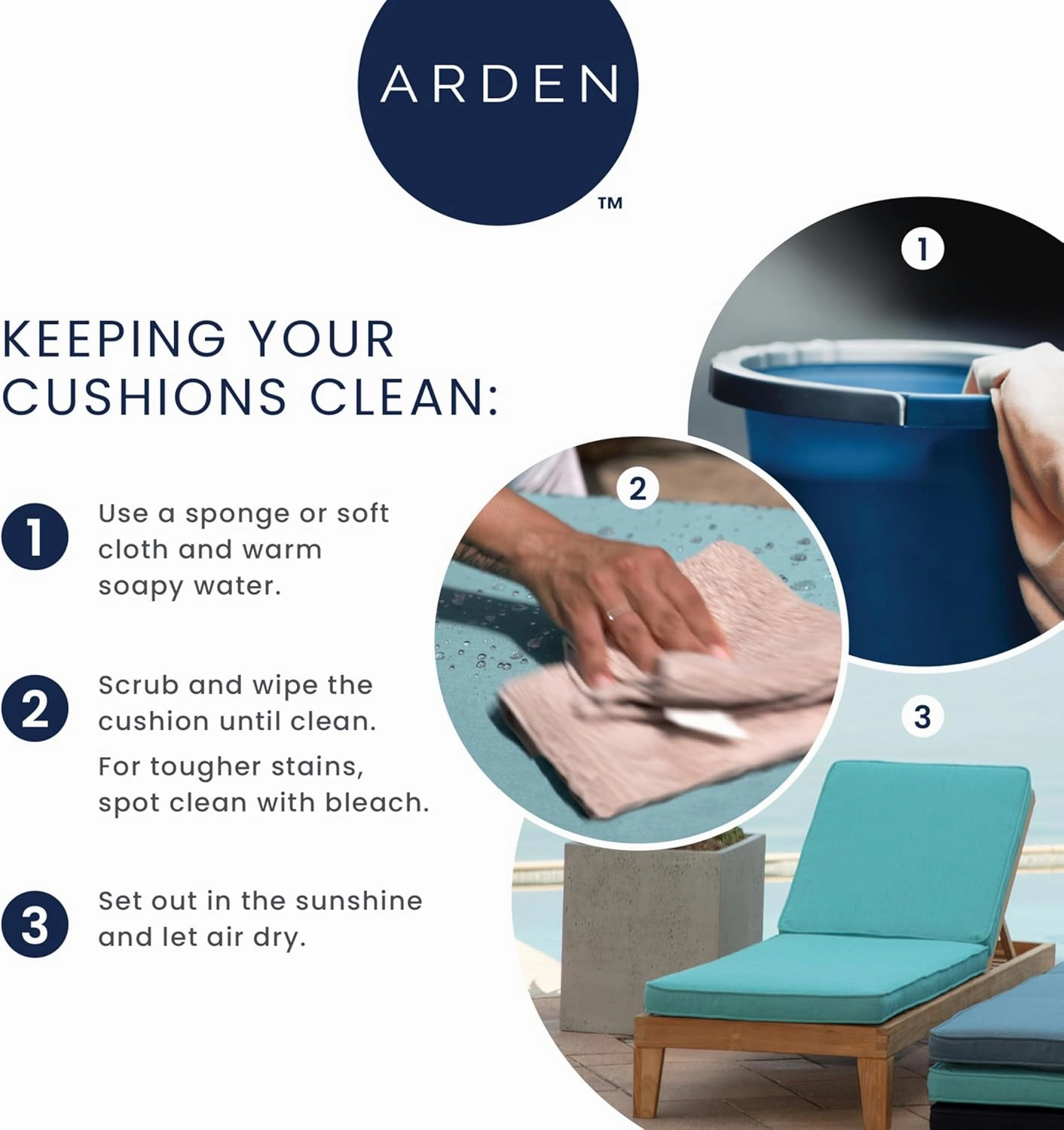 Arden Outdoor Plush Modern Tufted Blowfill Dining Chair Cushion, 21 x 40, Rain-Proof, Fade Resistant, Tufted Cushion for Dining and Bistro Chairs Black Cabana Stripe