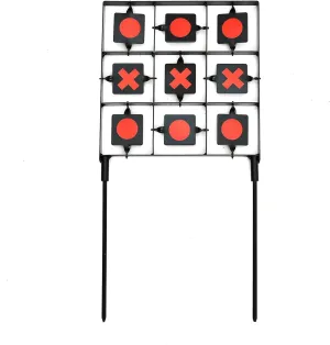 Atflbox Spinning BB Gun Target, Two Styles of Sticker Tic-Tac-Toe Designed Airsoft Resetting Target for Outdoor and Backyard