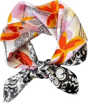 Aufeel Women's 100% Pure Mulberry Silk Small Square Scarf - Neckerchief Women - Silk Headscarf - 21" x 21"