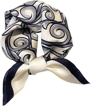 Aufeel Women's 100% Pure Mulberry Silk Small Square Scarf - Neckerchief Women - Silk Headscarf - 21" x 21"
