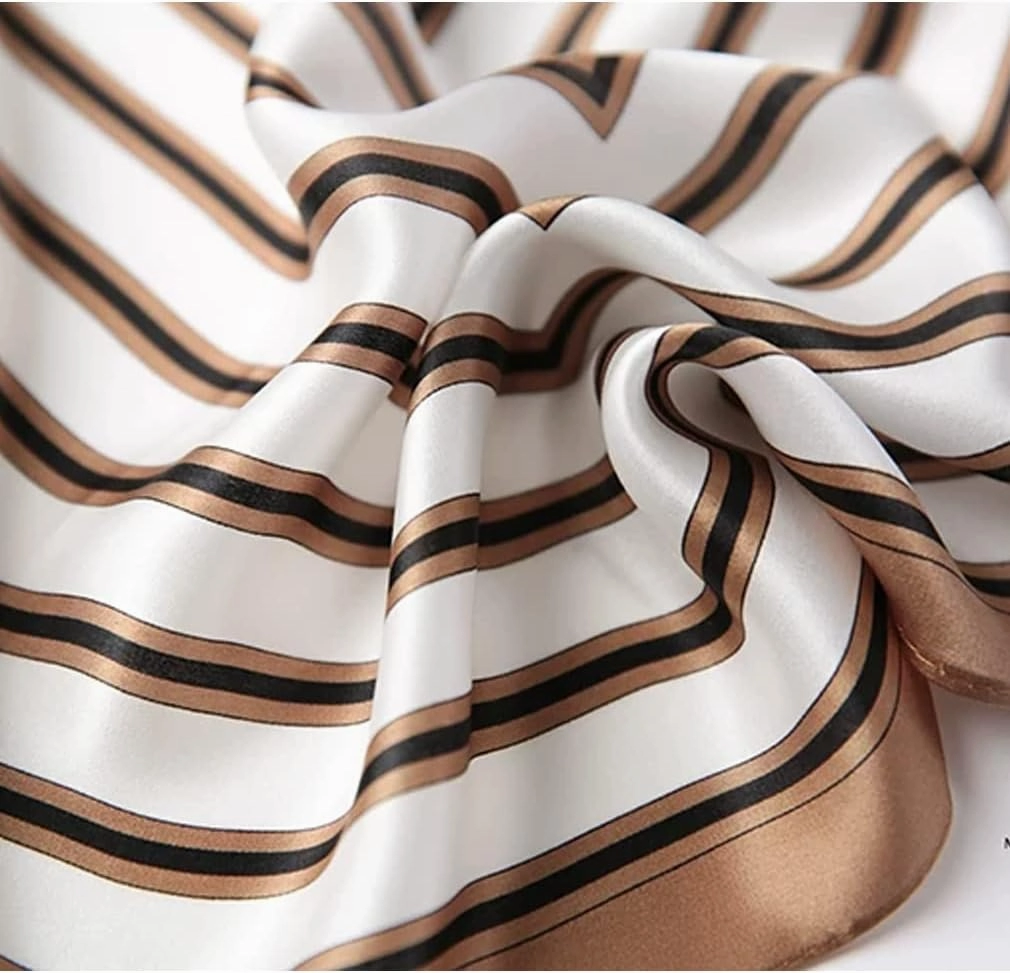 Aufeel 100% Real Mulberry Silk Women Small Square Neck Scarfs 21" Lightweight Headscarf Printed Neckerchief Gift Packed