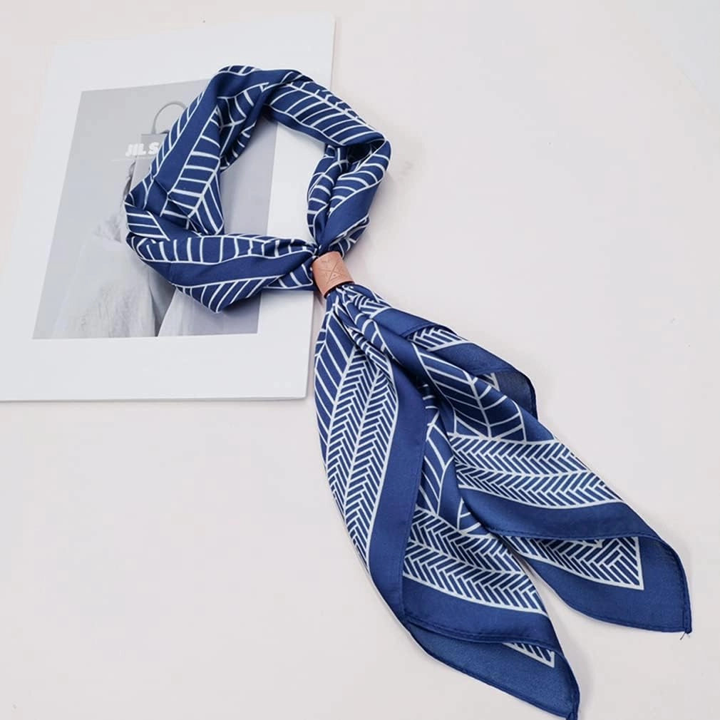 Aufeel 100% Real Mulberry Silk Women Small Square Neck Scarfs 21" Lightweight Headscarf Printed Neckerchief Gift Packed