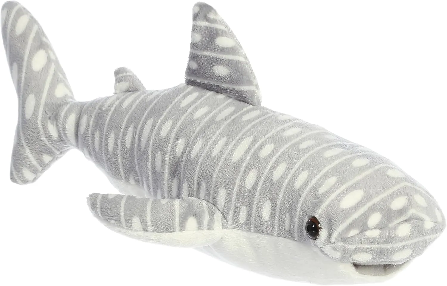 Aurora® Adorable Flopsie™ Whale Shark Stuffed Animal - Playful Ease - Timeless Companions - Grey 12 Inches