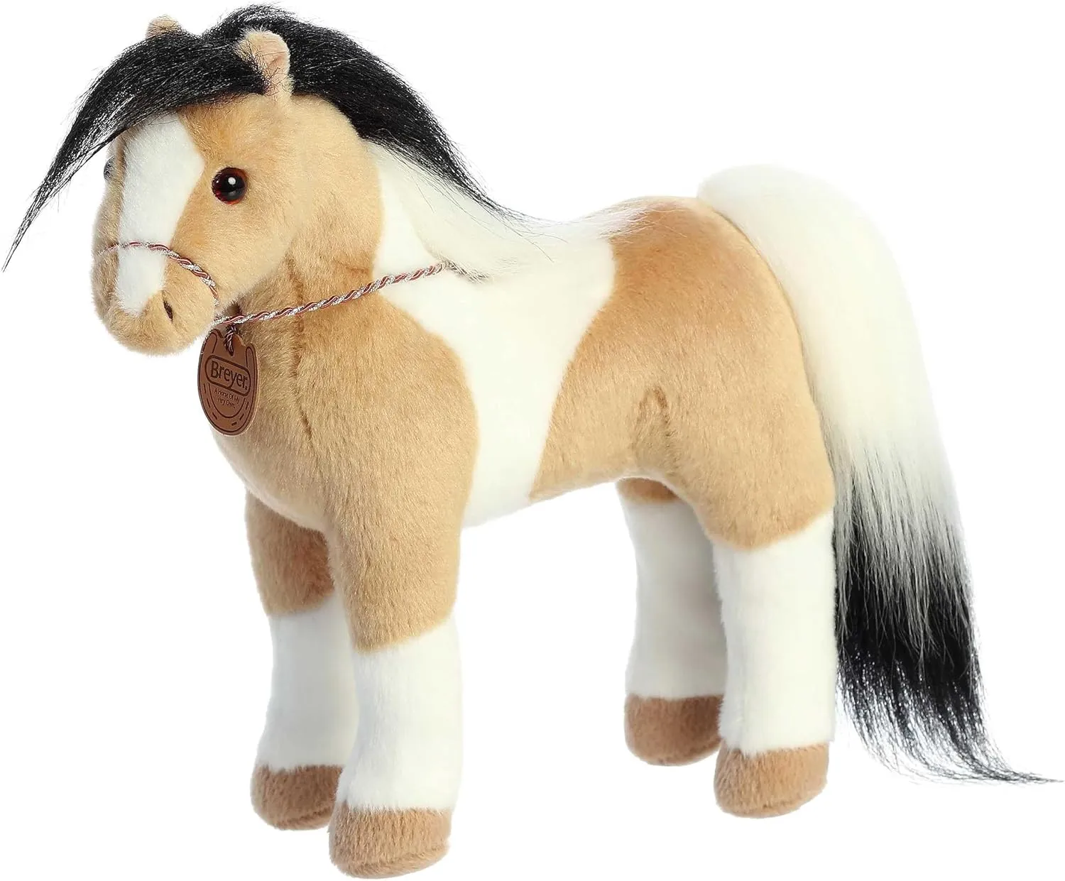 Aurora® Exquisite Breyer® Showstoppers Pinto Horse Stuffed Animal - Realistic Detailing - Imaginative Play - Brown 13 Inches