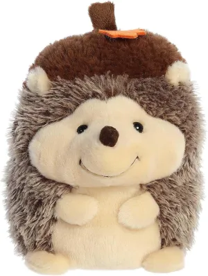 Aurora® Festive Holiday Life in A Nutshell™ Hedgehog Stuffed Animal - Seasonal Cheer - Heartwarming Gifts - Brown 8 Inches