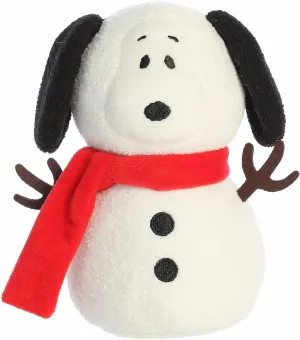 Aurora® Festive Peanuts® Snow Beagle Stuffed Animal - Officially Licensed Toys for All Snoopy Fans - Perfect for Holiday Decorations or Gifts - White 7.5 Inches