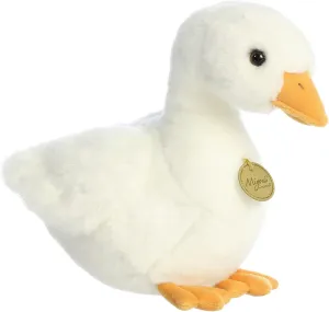 Aurora® Realistic Miyoni® American Pekin Duck Stuffed Animal - Lifelike Detail - Cherished Companionship - White 11 Inches