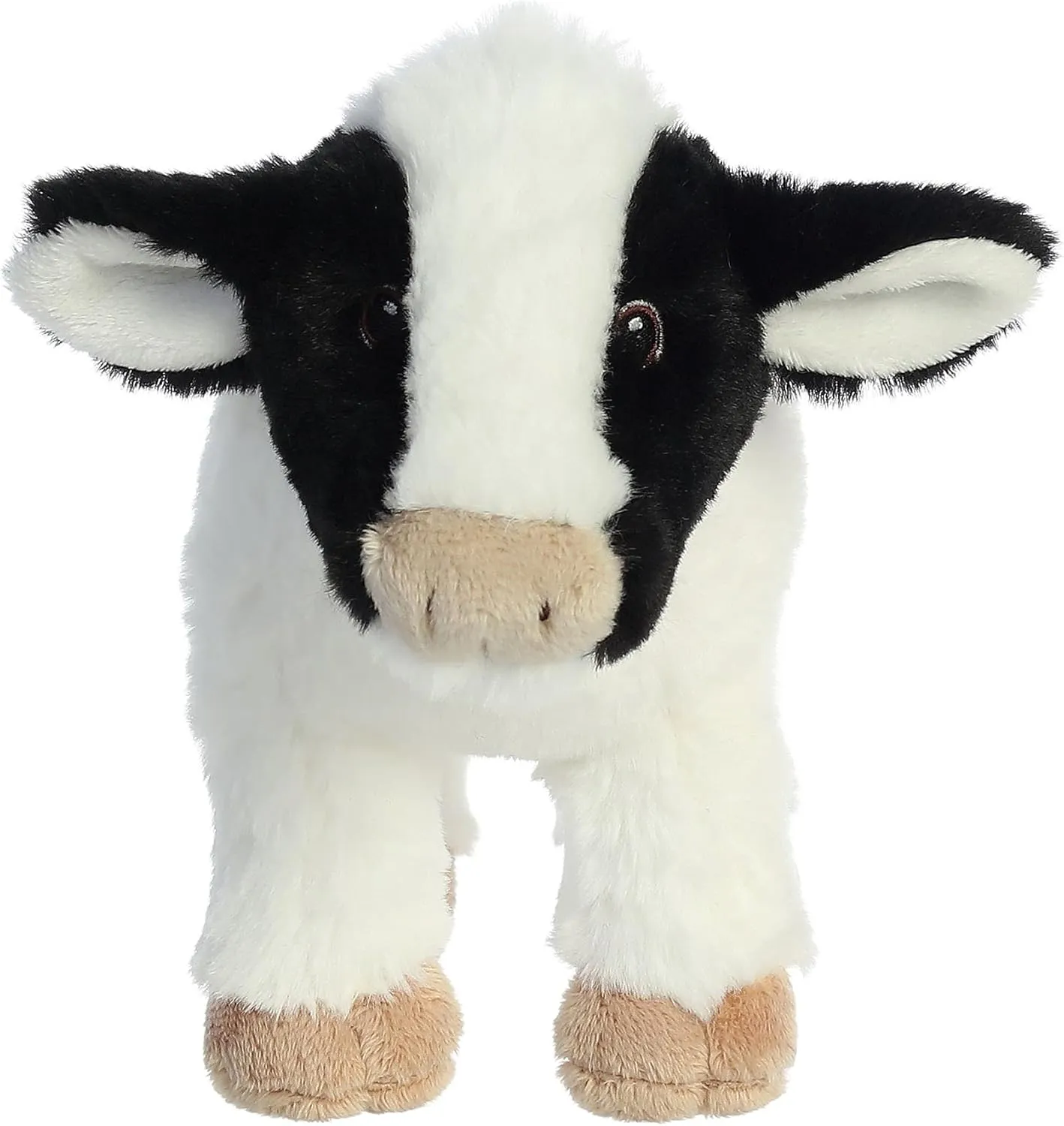 Aurora® Responsibly Made Eco Nation™ Cow Stuffed Animal - Ideal for Playtime Adventures - Perfect for Birthdays or Just Because - White 10 Inches