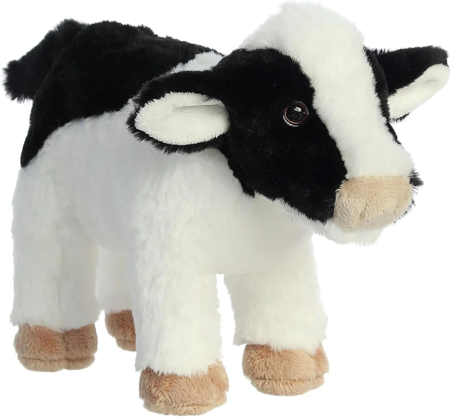 Aurora® Responsibly Made Eco Nation™ Cow Stuffed Animal - Ideal for Playtime Adventures - Perfect for Birthdays or Just Because - White 10 Inches