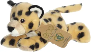 Aurora® Responsibly Made Eco Nation™ Eco Softies™ Cheetah Stuffed Animal - Ideal for Playtime Adventures - Perfect for Birthdays or Just Because - Yellow 8 Inches