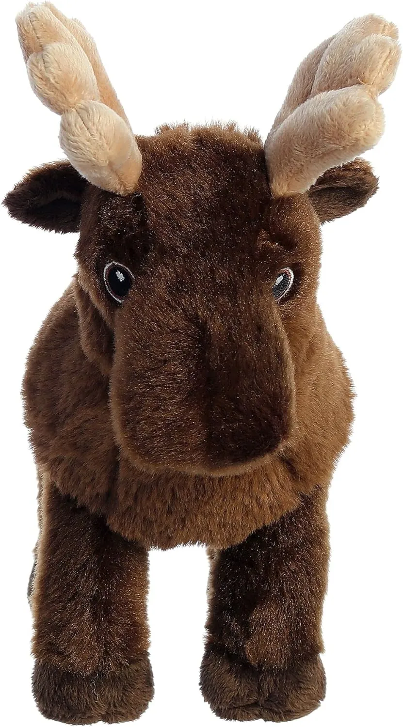 Aurora® Responsibly Made Eco Nation™ Moose Stuffed Animal - Ideal for Playtime Adventures - Perfect for Birthdays or Just Because - Brown 10 Inches