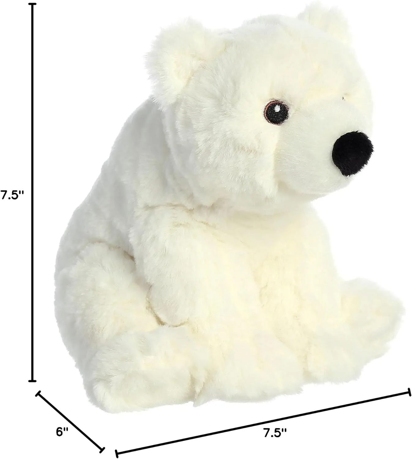 Aurora® Responsibly Made Eco Nation™ Polar Bear Stuffed Animal - Ideal for Playtime Adventures - Perfect for Birthdays or Just Because - White 9.5 Inches