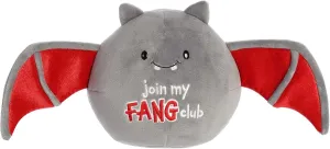 Aurora® Spooky JUST Sayin'™ Fang Club Bat™ Stuffed Animal - Expressive Characters - Quirky Gift Ideas - Gray 8 Inches