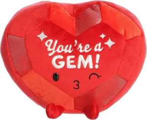 Aurora® Witty JUST Sayin'™ You're A Gem Stuffed Animal - Expressive Characters - Quirky Gift Ideas - Red 9 Inches