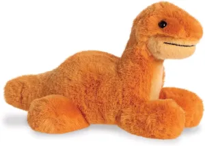 Aurora World-Aurora 31862 Mini Flopsie Brontosaurus Dinosaur, 20.5 cm, Ecological Plush, Orange, Orange