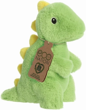 AURORA, 35055, Eco Nation Rexter T-Rex Dinosaur, 8In, Soft Toy, Green