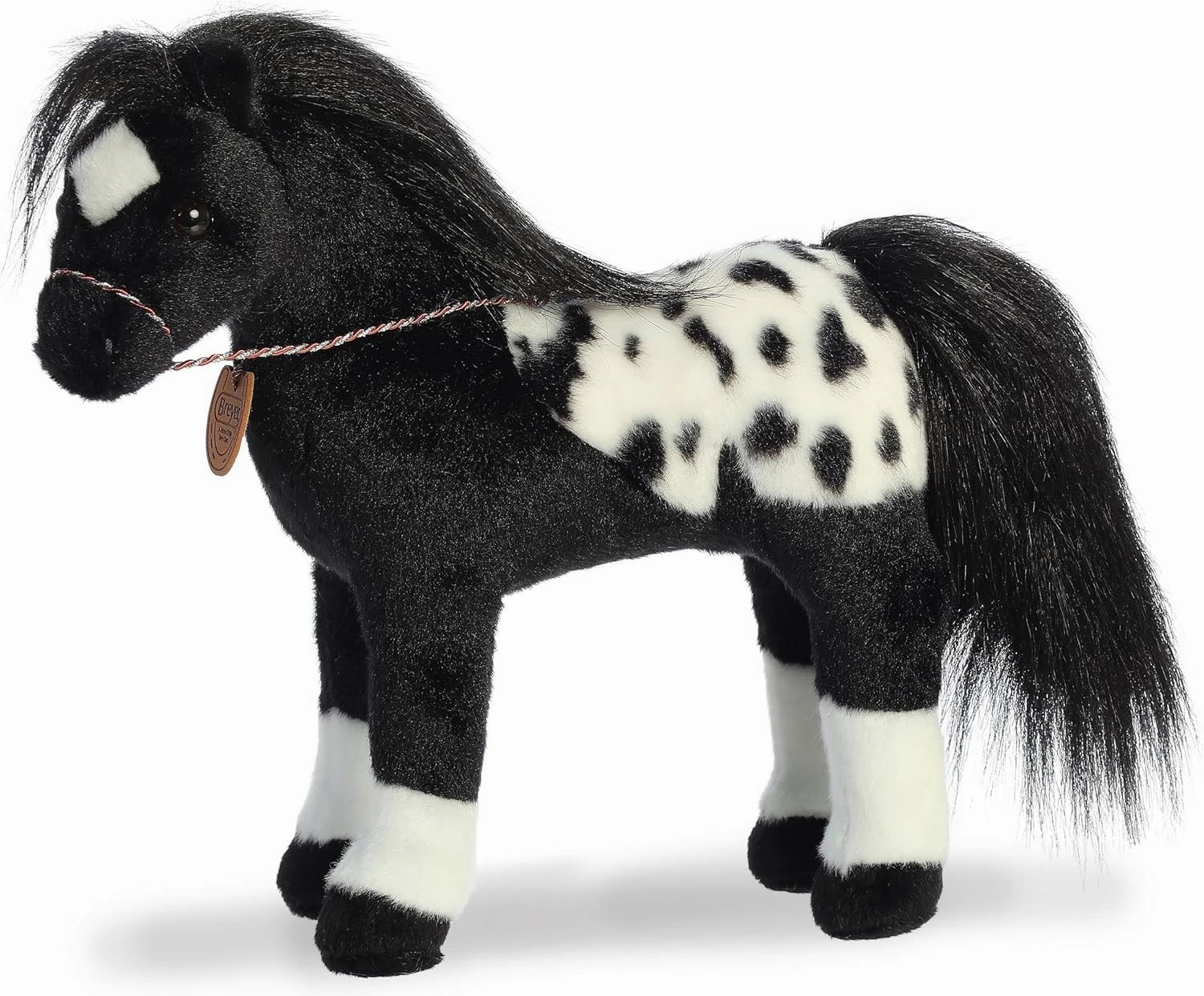 Aurora® Exquisite Breyer® Showstoppers Black Appaloosa Stuffed Animal - Realistic Detailing - Imaginative Play - Black 13 Inches