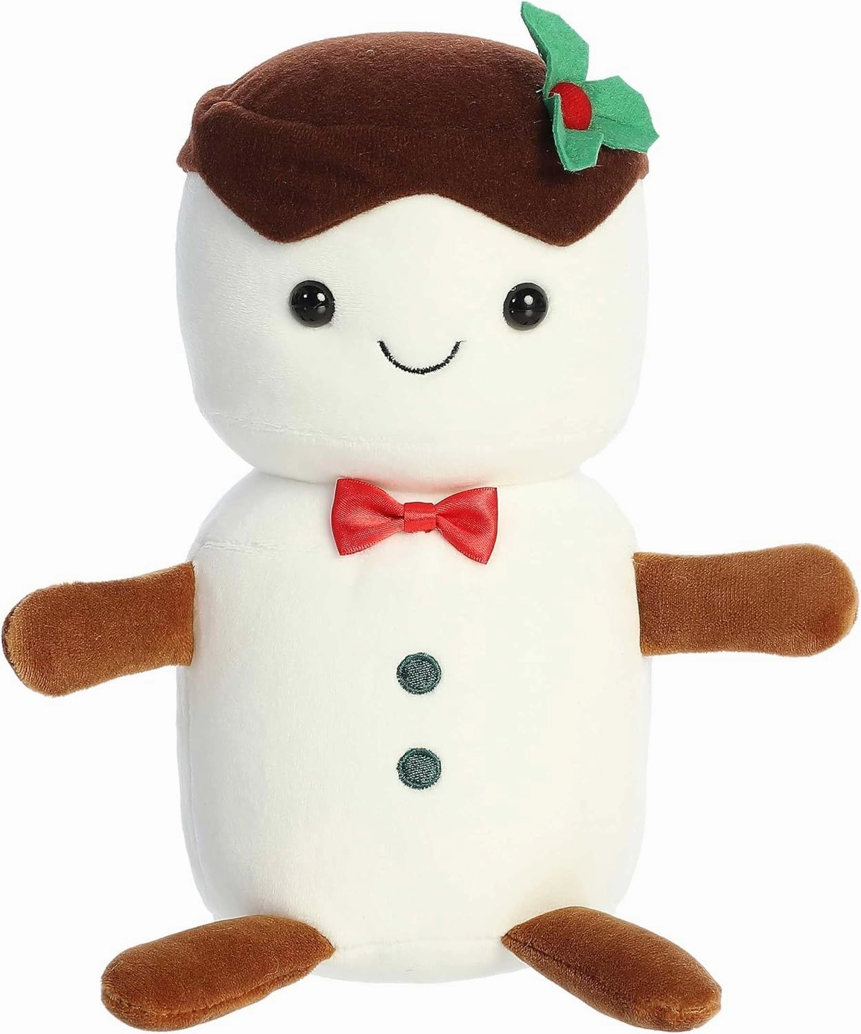 Aurora® Festive Holiday Lil Fudge™ Stuffed Animal - Seasonal Cheer - Heartwarming Gifts - White 11 Inches