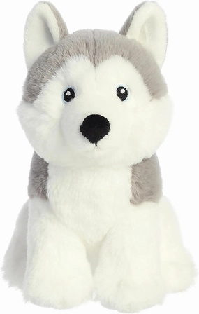 Aurora® Responsibly Made Eco Nation™ Husky Stuffed Animal - Ideal for Playtime Adventures - Perfect for Birthdays or Just Because - White 8 Inches