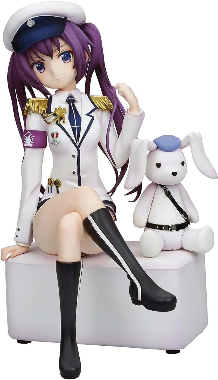AURUS The Order a Rabbit Rize Military Uniform Version PVC Figure Collectible Anime Statue Premium Quality Figurine for Display Gift or Collection Detailed Design for Fans and Lovers