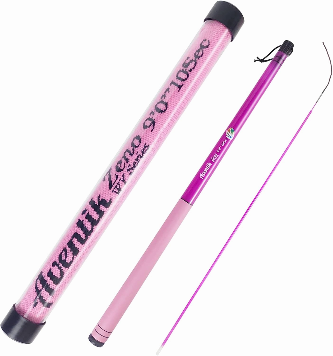 Aventik Zeno Tenkara Rod in 9ft/10ft, Complete Beginner Tenkara Rod Kit, S2 Fiberglass 6:4 Soft M-Action Super Lightweight and Compact Tenkara Fly Fishing Rod
