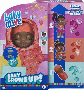 Baby Alive Baby Grows Up (Sweet) - Sweet Blossom or Lovely Rosie, Growing and Talking Baby Doll, Toy with 1 Surprise Doll and 8 Accessories