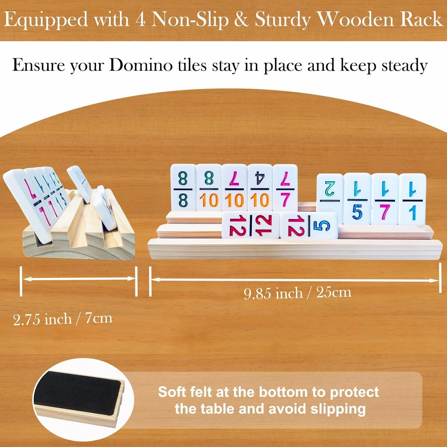 BATURU Double 12 Mexican Train Dominoes Set, Dominos Set for Adults - 91 Numer Tiles with Carry Case, Mexican Train Games for Adults & Family Game Night, Travel Games, Dad Gifts(6 Racks)