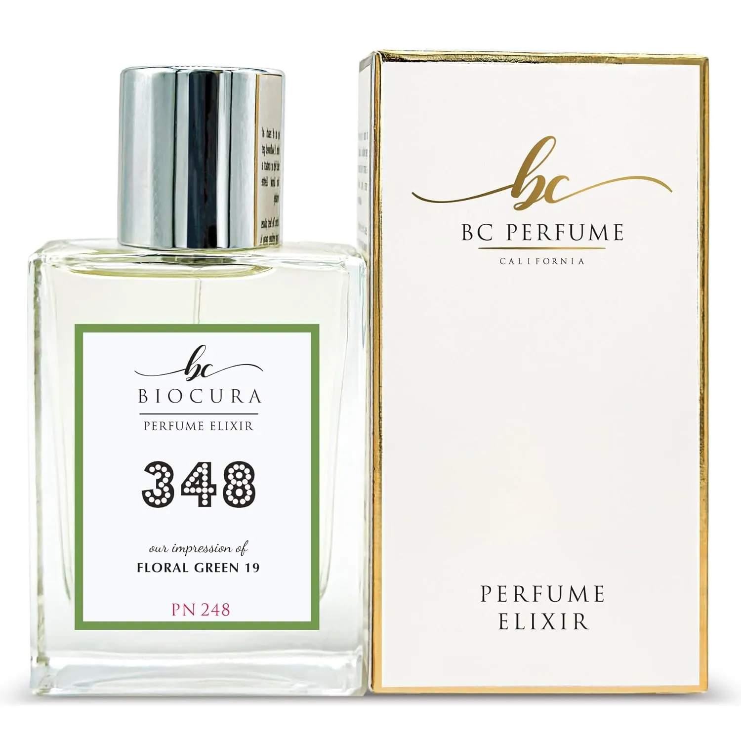 BC Perfume 348 Inspired by Floral Green 19 For Women Replica Fragrance Dupes Eau de Parfum Spray Bottle 1.7 Fl Oz/50ml