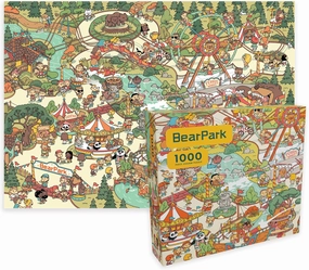Bear Park - Discover a 1000-Piece Bear-Themed Animal Puzzle Adventure! Engage with Unique Puzzles for Adults. A Fun, Immersive Amusement Park Puzzle Experience Featuring Whimsical Bears.