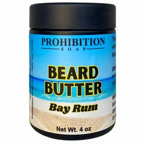 BEARD BUTTER | Bay Rum | Conditioning, Hydrating Beard Cream With Organic Golden Jojoba Oil and Argan Oil, for All Beard Types, 4 Ounce
