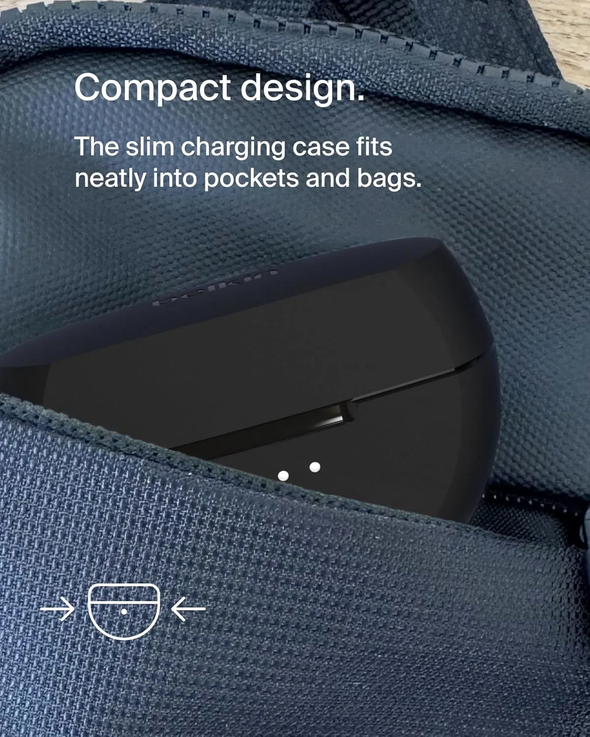 Belkin SoundForm Rhythm True Wireless Earbuds with Built-in Microphone, USB-C Fast Charging, 28H Battery Life, IPX5 Water Resistance - Bluetooth Earbuds for iPhone, iPad, Galaxy, Pixel, & More - Black