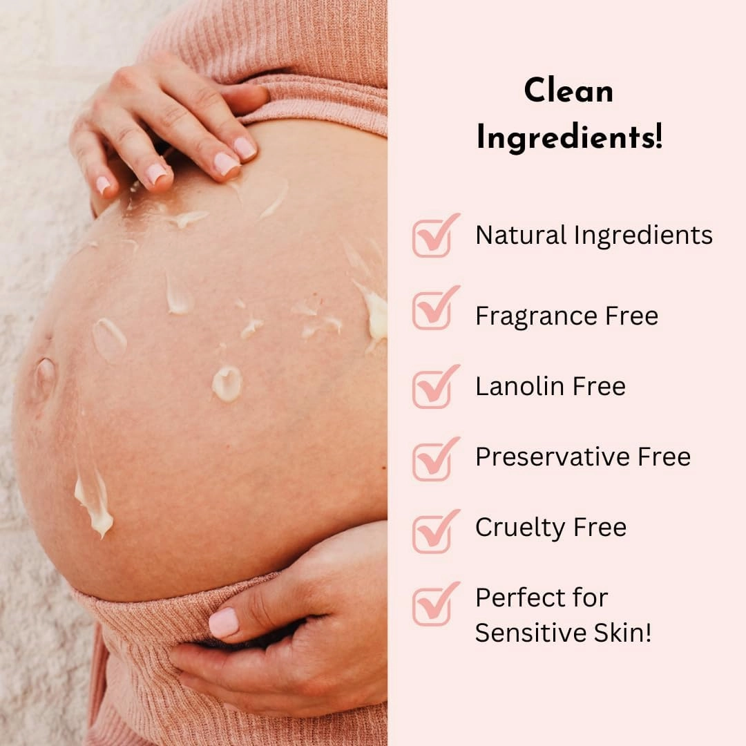 Belly Bundle - Organic Belly Balm and Natural Oil for Pregnancy Stretch Marks and Scars (5 piece set - SM)
